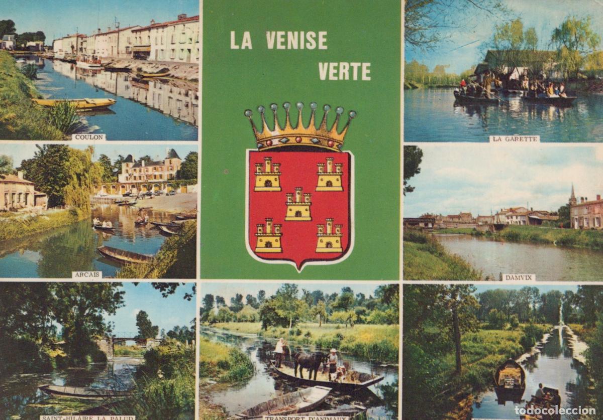 Postkarten: France Coulon Marais Poitevin la Venise Verte Canaux Bateaux Paysage *YAE527