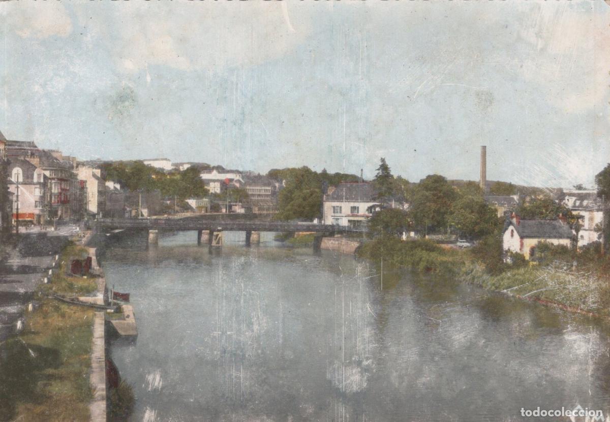 Postkarten: France Redon Vue des Quais le Long de la Vilaine et du Pont Real Photo *YAE541