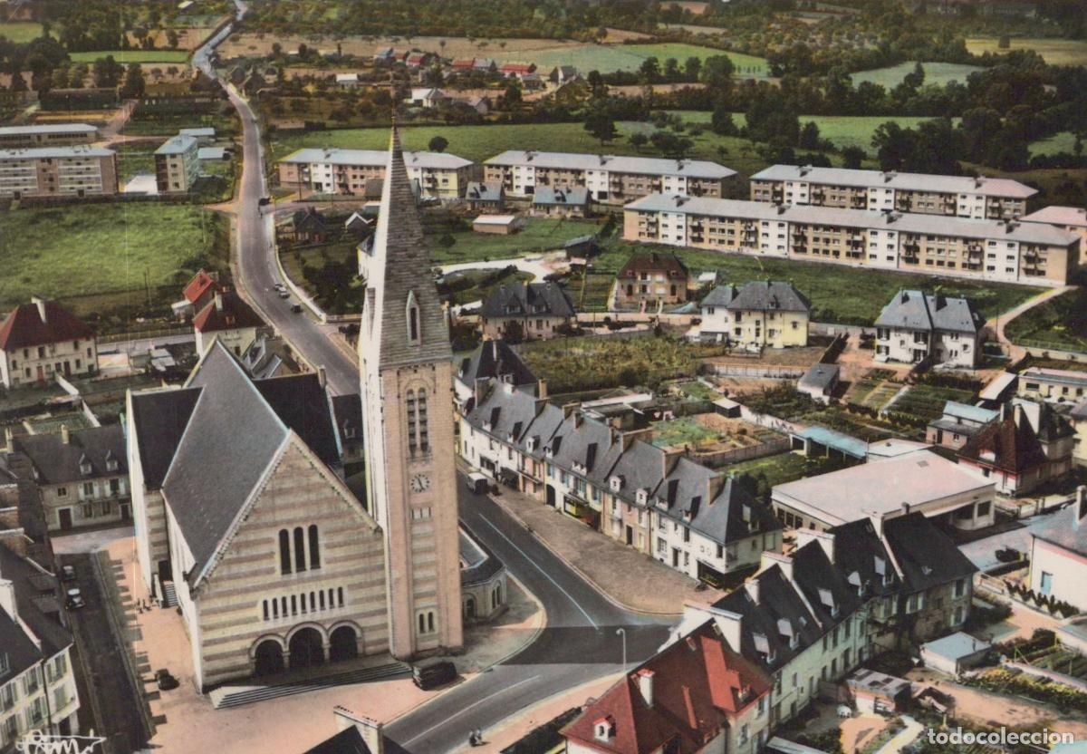 Postales: France Aunay sur Odon Normandie Vue A&eacute;rienne &Eacute;glise H L M Post&eacute;e *YAE611