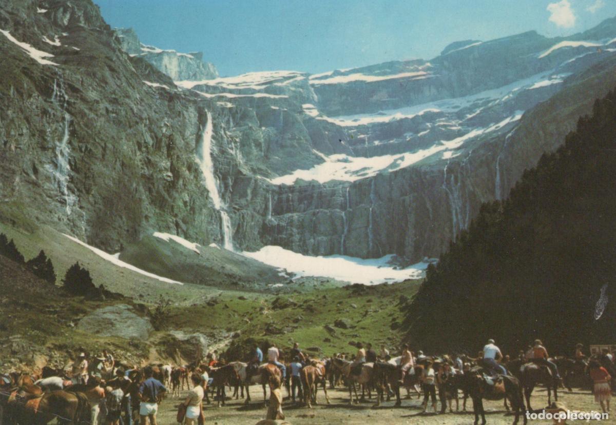 Postkarten: France Gavarnie Cirque de Cascades Randonneurs &Agrave; Cheval *YAE738