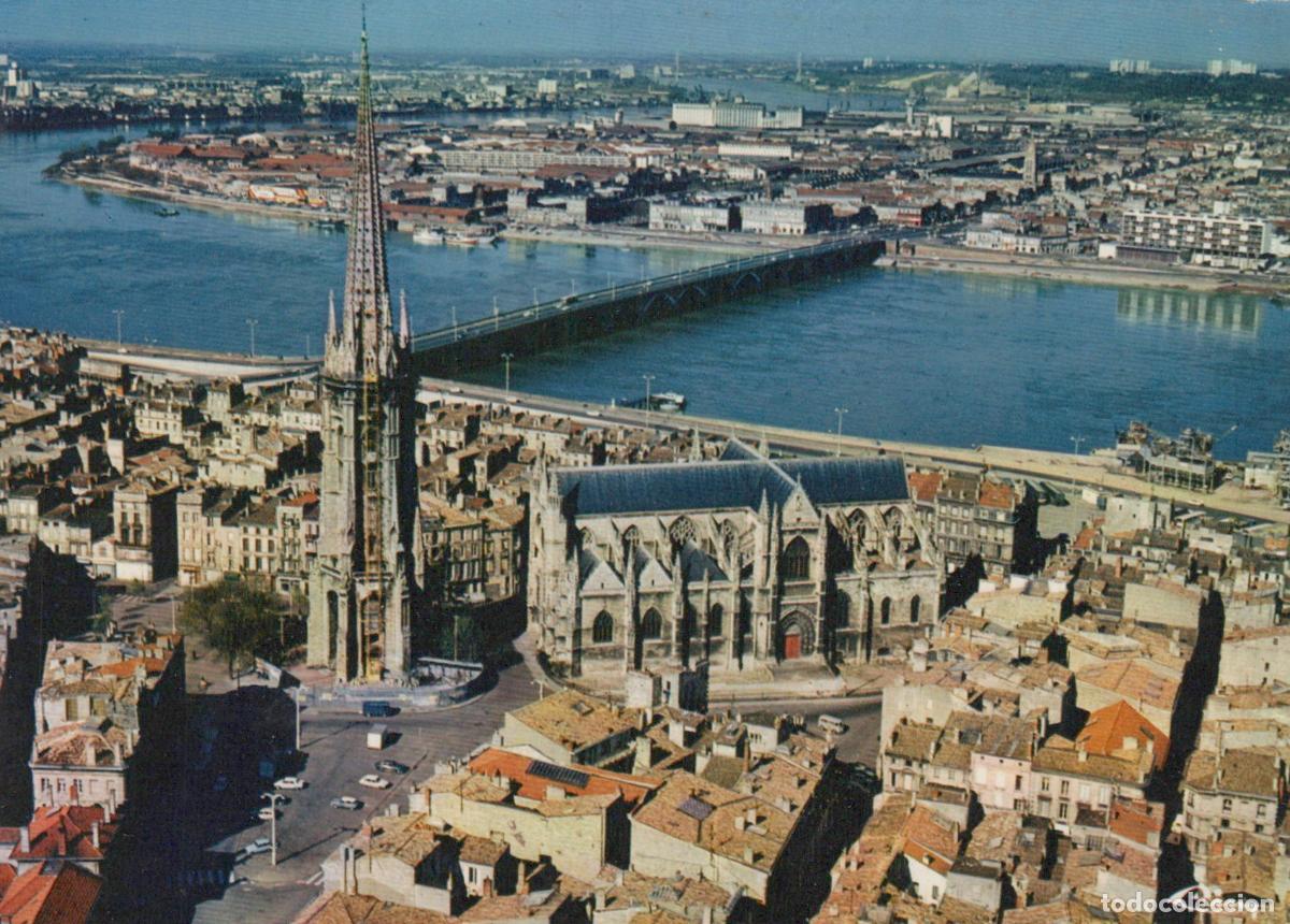 Postkarten: France Bordeaux Vue A&eacute;rienne Quartier St Michel Basilique Unposted *YAE774