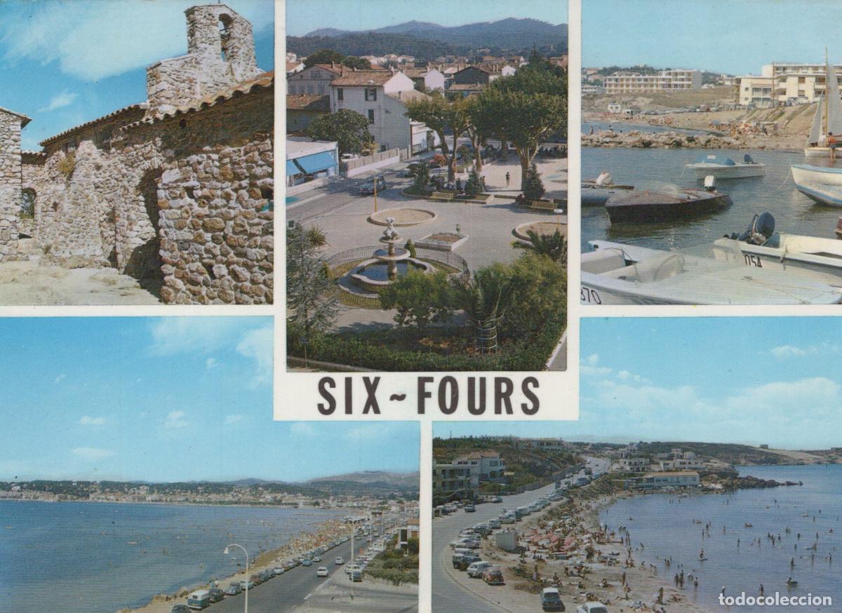 Postkarten: France Six Fours Vues Multiples Plages Port &Eacute;glise *YAE779