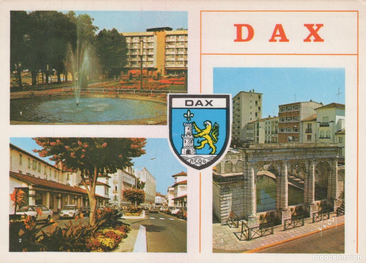 Postkarten: France Dax Fontaine Rues Architecture et Blason Affranchie 1985 *YAE798