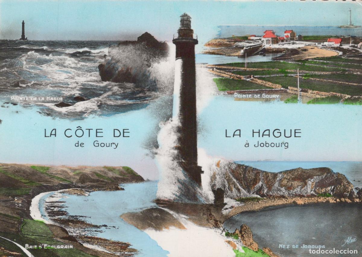 Postkarten: France La Hague Normandie Phare de Goury Vagues Coti&egrave;res Unposted *YAE800