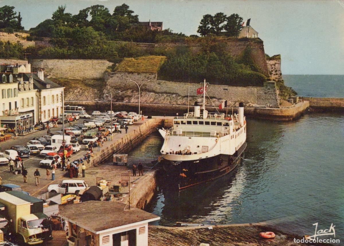 Postkarten: France Belle &Icirc;le en Mer Bretagne le Palais Port Ferry et Fort *YAE810
