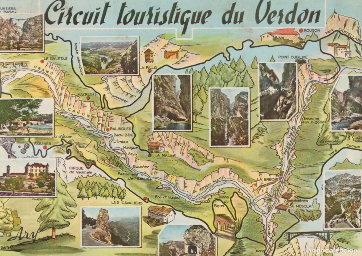 Postales: France Gorges du Verdon Circuit Touristique *YAE865