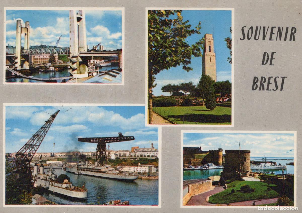 Postales: France Brest Bretagne Vues Pont National Arsenal Ch&acirc;teau *YAE873