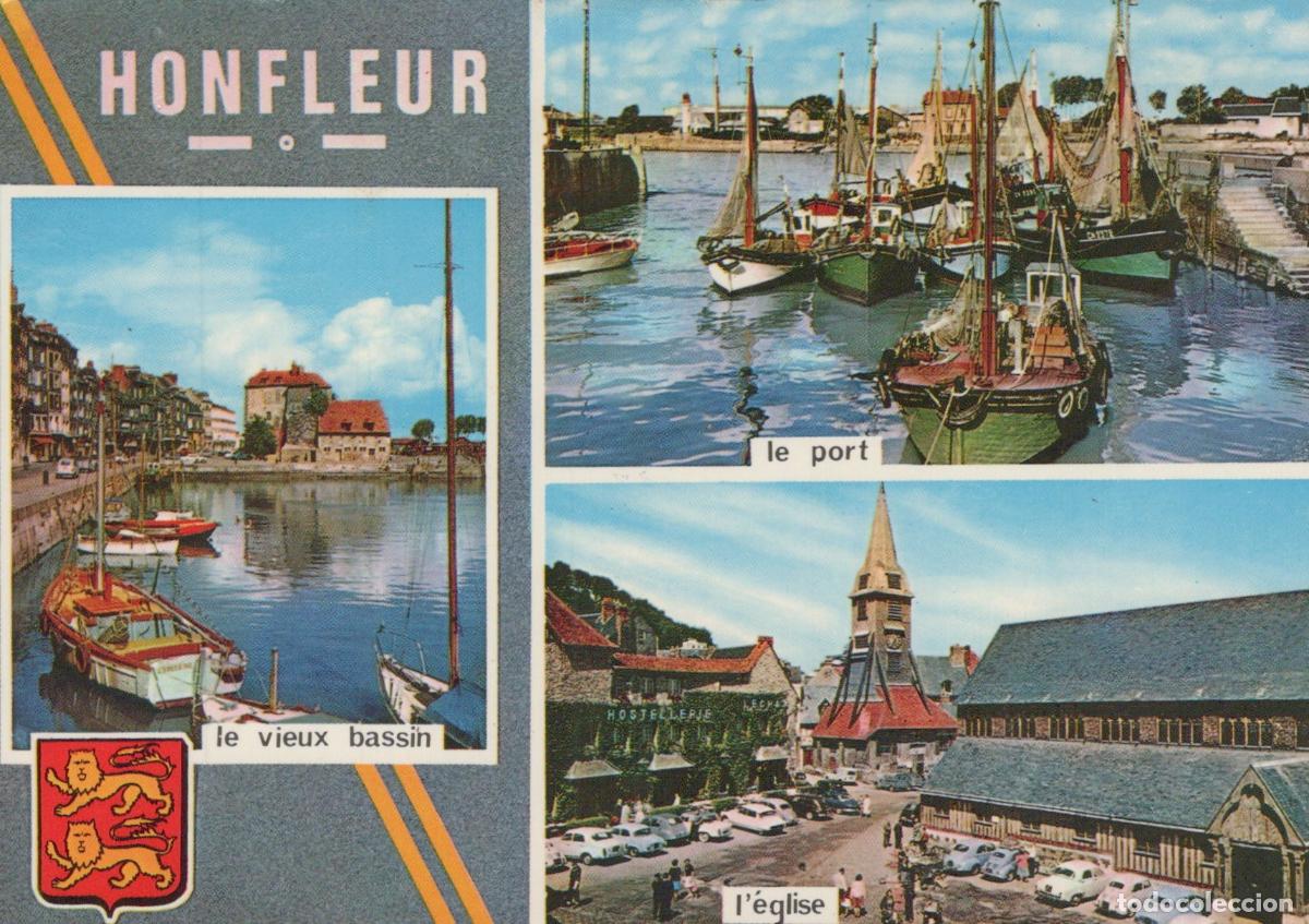 Postales: France Honfleur Normandie Vieux Bassin Port &Eacute;glise Voiliers Architecture *YAE900