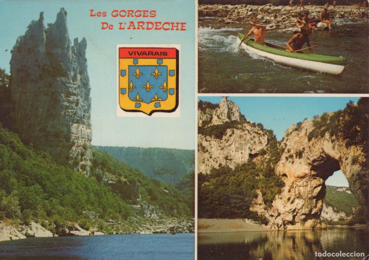 Cartes Postales: France Vallon Pont D Arc Paysage Gorges de L Pont D Arc et Cano&euml;s *YAE905