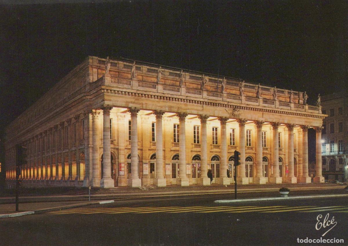 Postales: France Bordeaux Grand Th&eacute;&acirc;tre Nuit Architecture Classique *YAE965