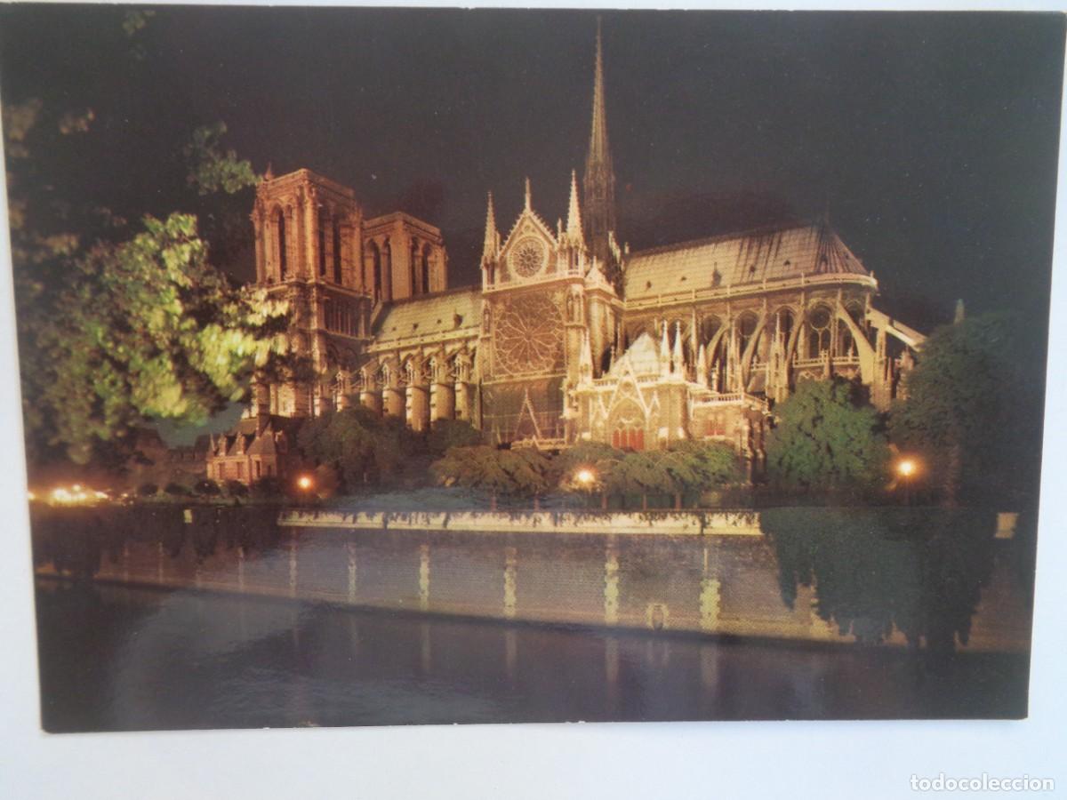 Postcards: POSTAL DE PARIS ( FRANCIA ): NOTRE-DAME ILUMINADA