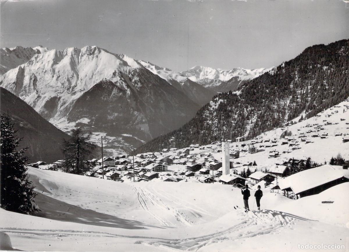 Postales: Postal de vista general de la estaci&oacute;n de esqu&iacute; de Verbier, Suiza