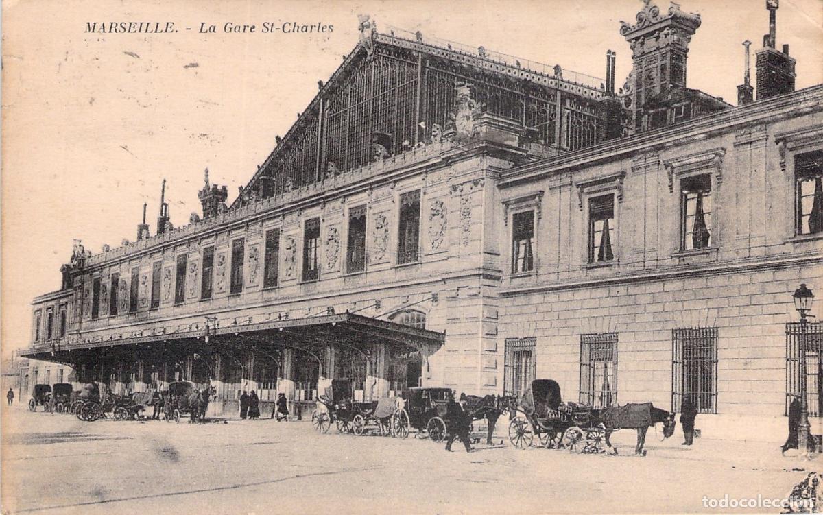 Postales: Postal de la Estaci&oacute;n de tren Saint-Charles en Marsella, Francia