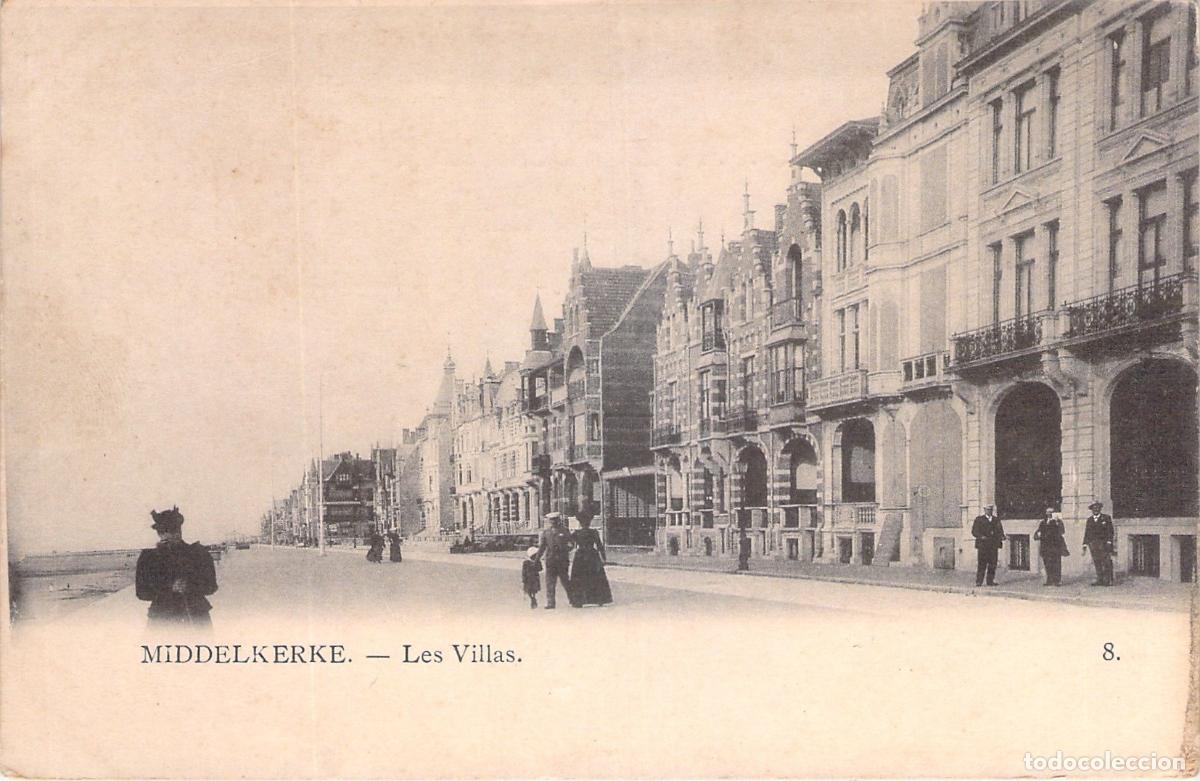 Postales: Postal de Middelkerke, villas en la costa de B&eacute;lgica