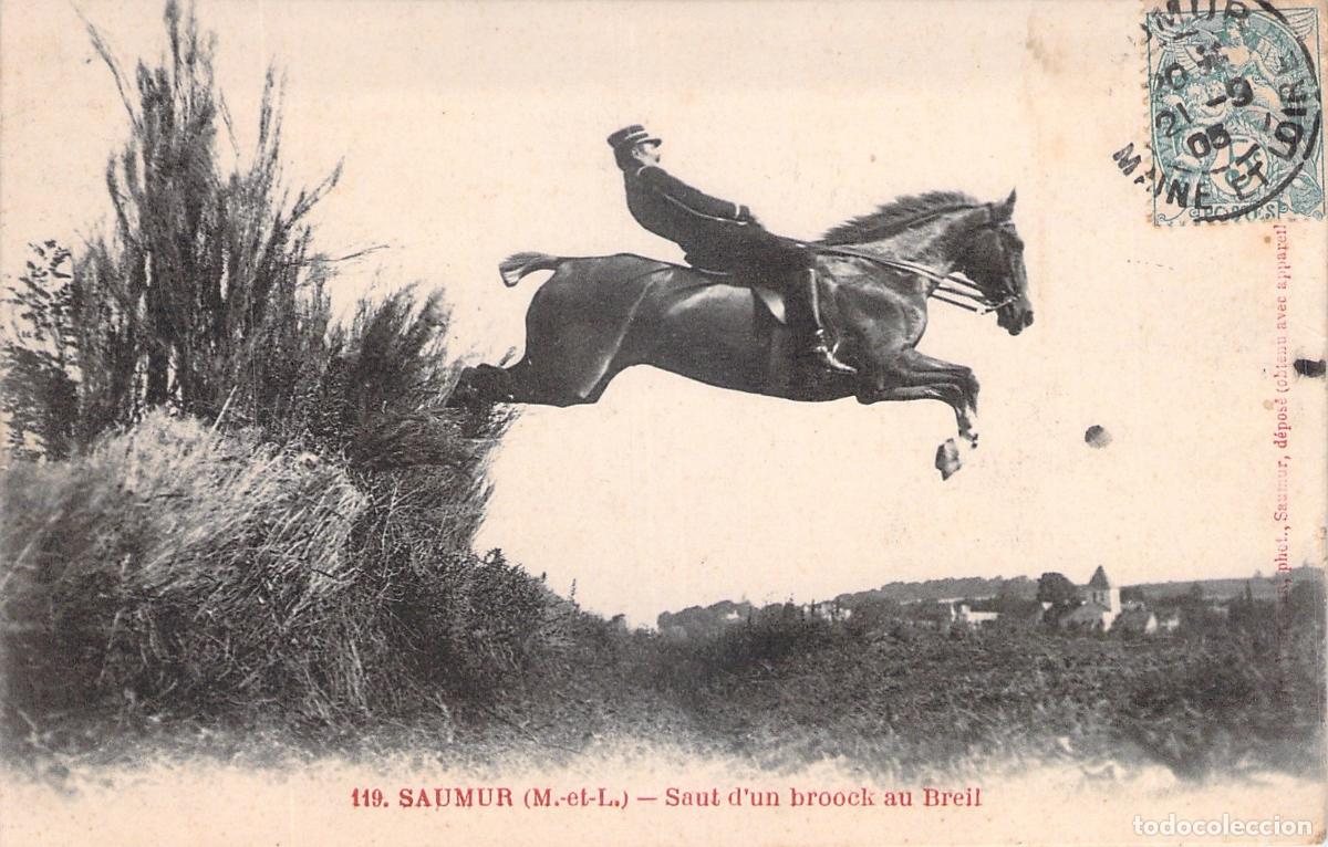 Postales: Postal de Saumur, salto de caballo en Breil