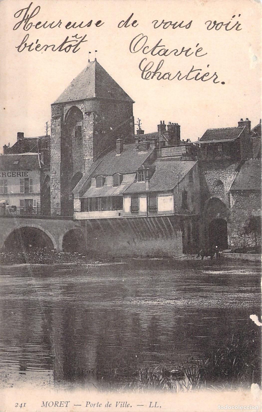 Postales: Postal de la Puerta de la Ciudad en Moret-sur-Loing