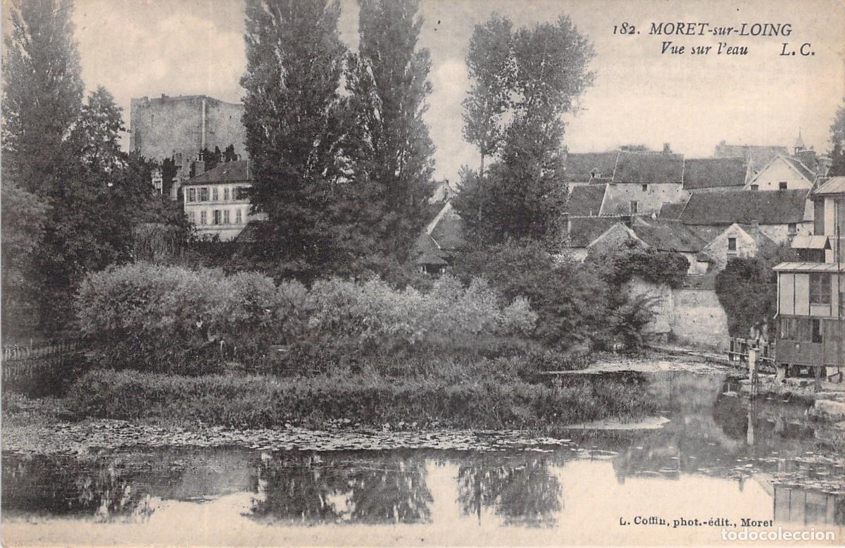 Postales: Postal de Moret-sur-Loing, Francia, vista sobre el r&iacute;o
