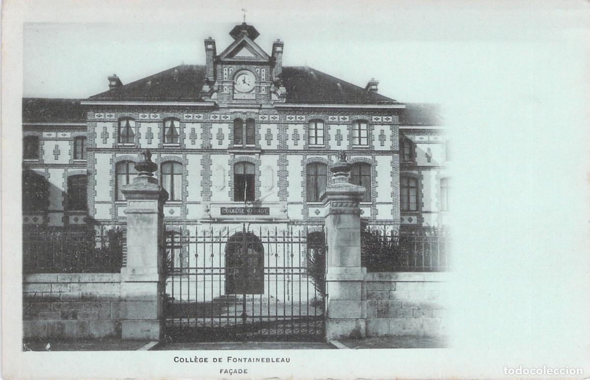 Postales: Postal antigua del Coll&egrave;ge Carnot en Fontainebleau, Francia