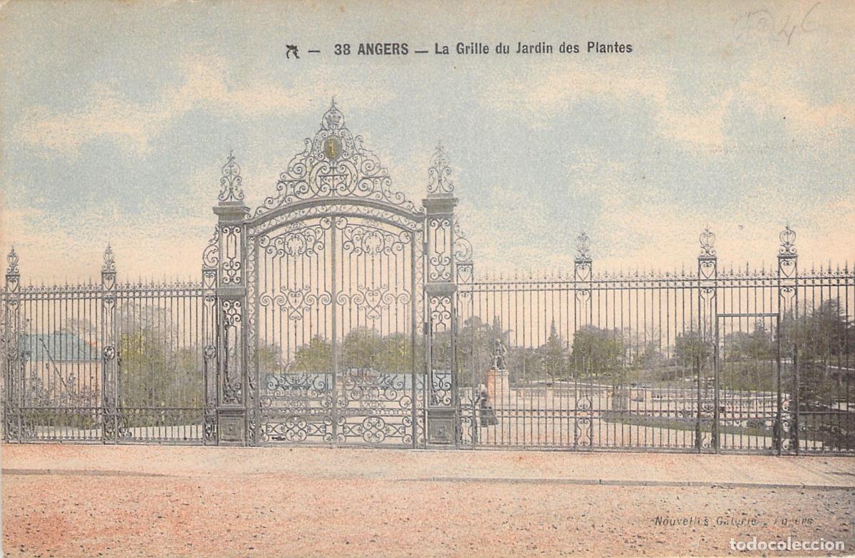 Postales: Postal de la verja del Jard&iacute;n de las Plantas en Angers