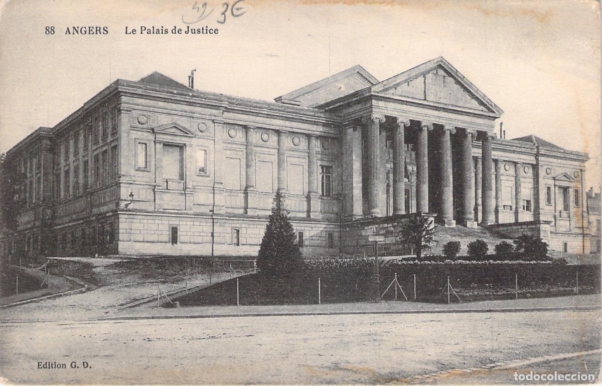 Postales: Postal del Palacio de Justicia en Angers Francia