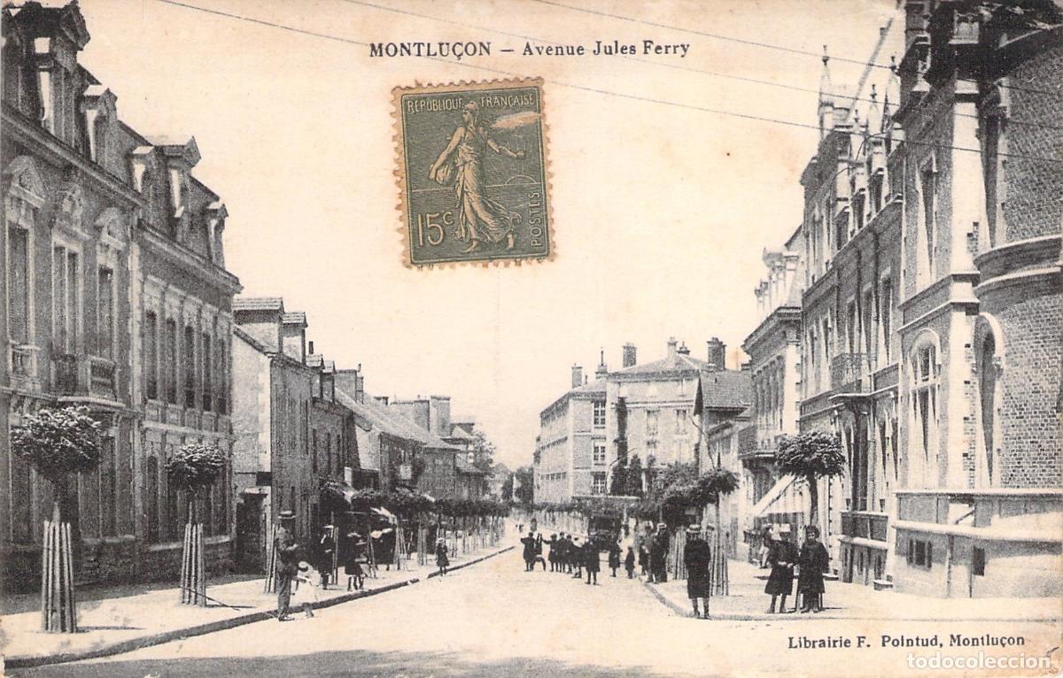 Postales: Postal de Avenue Jules Ferry en Montlu&ccedil;on Francia