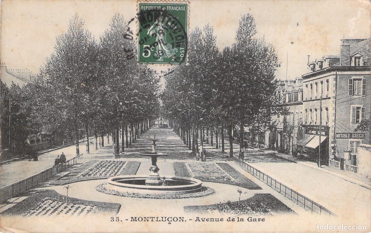 Postales: Postal de la Avenida de la Gare en Montlu&ccedil;on