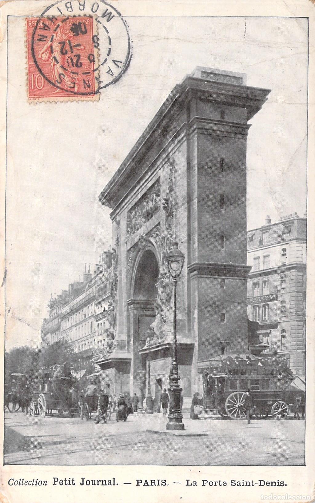 Postales: Postal de la Porte Saint-Denis en Par&iacute;s
