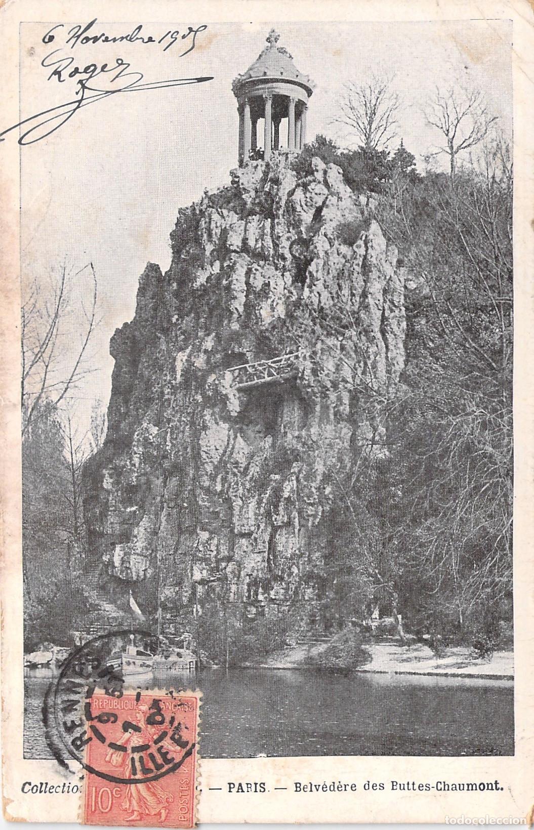 Postales: Postal de Par&iacute;s Belv&eacute;d&egrave;re des Buttes-Chaumont Francia