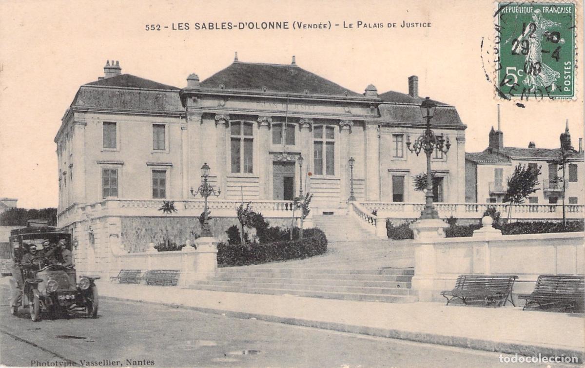 Postales: Postal de Palais de Justice en Les Sables-d'Olonne, Francia