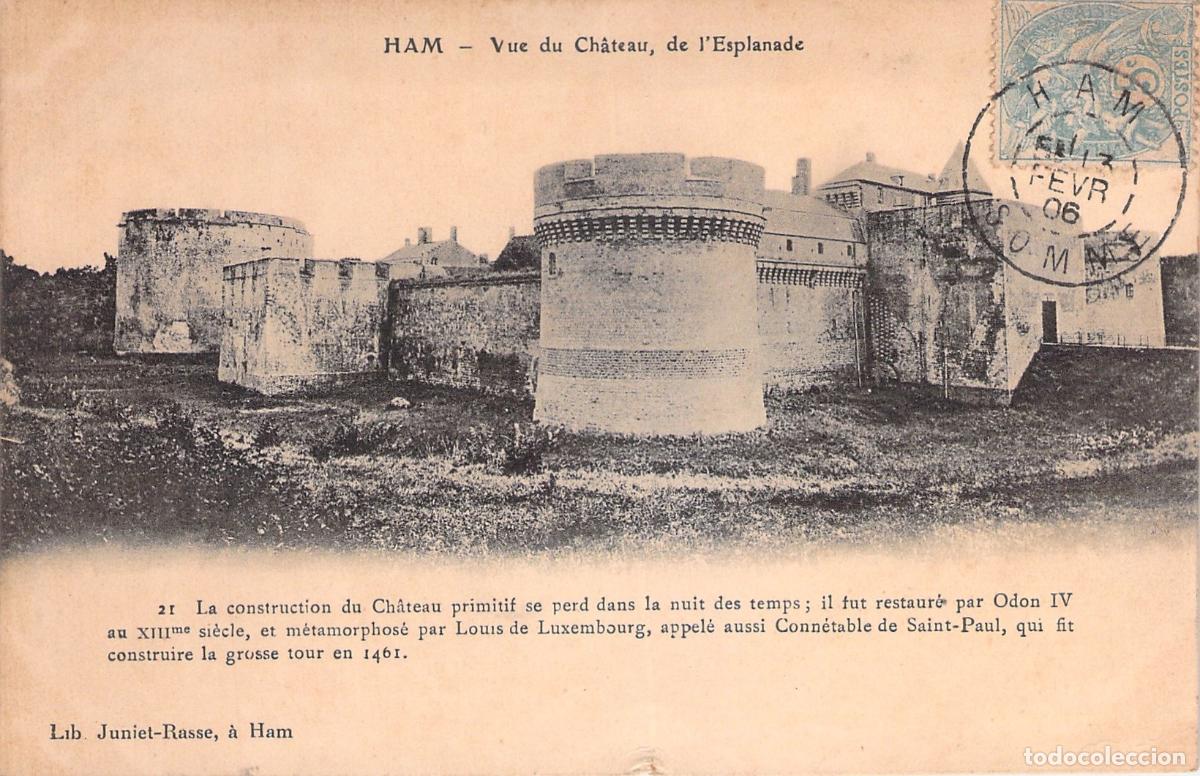 Postales: Postal del Castillo de Ham en Somme Francia