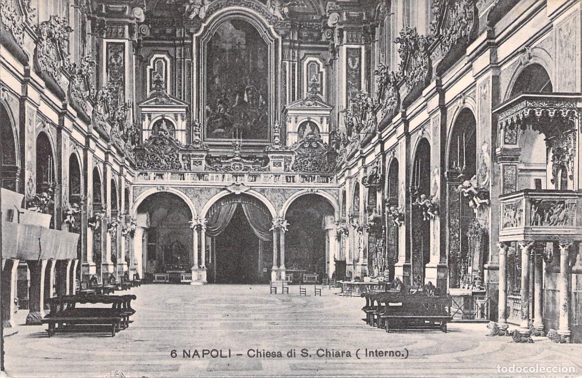 Postales: Postal de la Iglesia de Santa Chiara en N&aacute;poles, Italia
