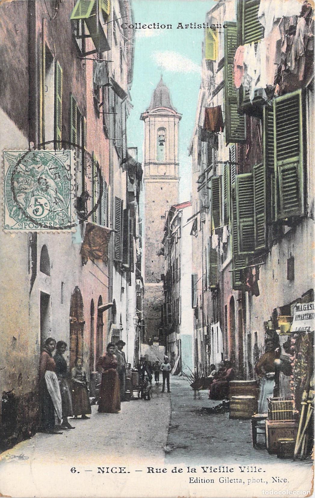 Postales: Postal de la Vieille Ville en Niza, Francia