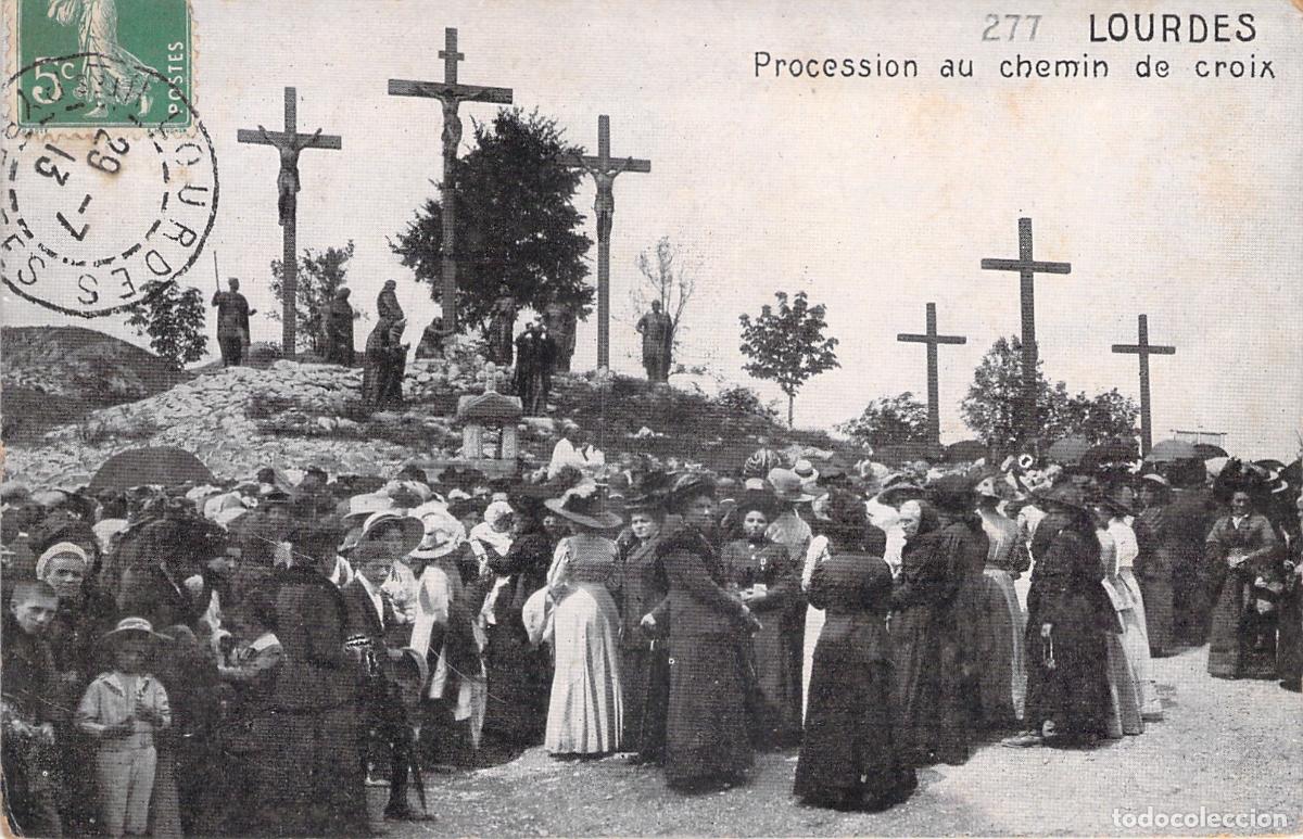 Postales: Postal de Lourdes Procesi&oacute;n en el V&iacute;a Crucis