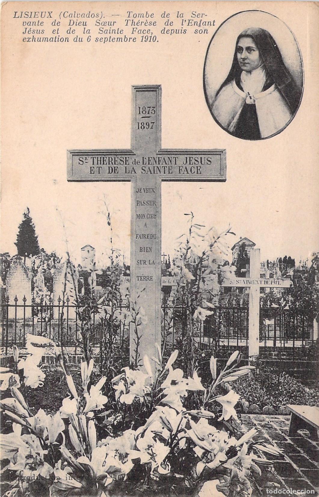 Postales: Postal de la tumba de Santa Teresa de Lisieux en Francia