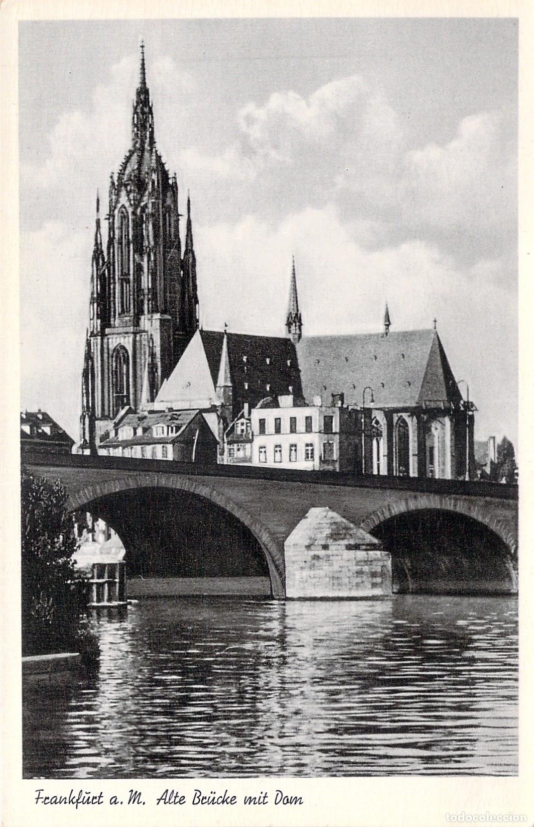 Postales: Postal de Frankfurt con la Catedral y el Alte Br&uuml;cke
