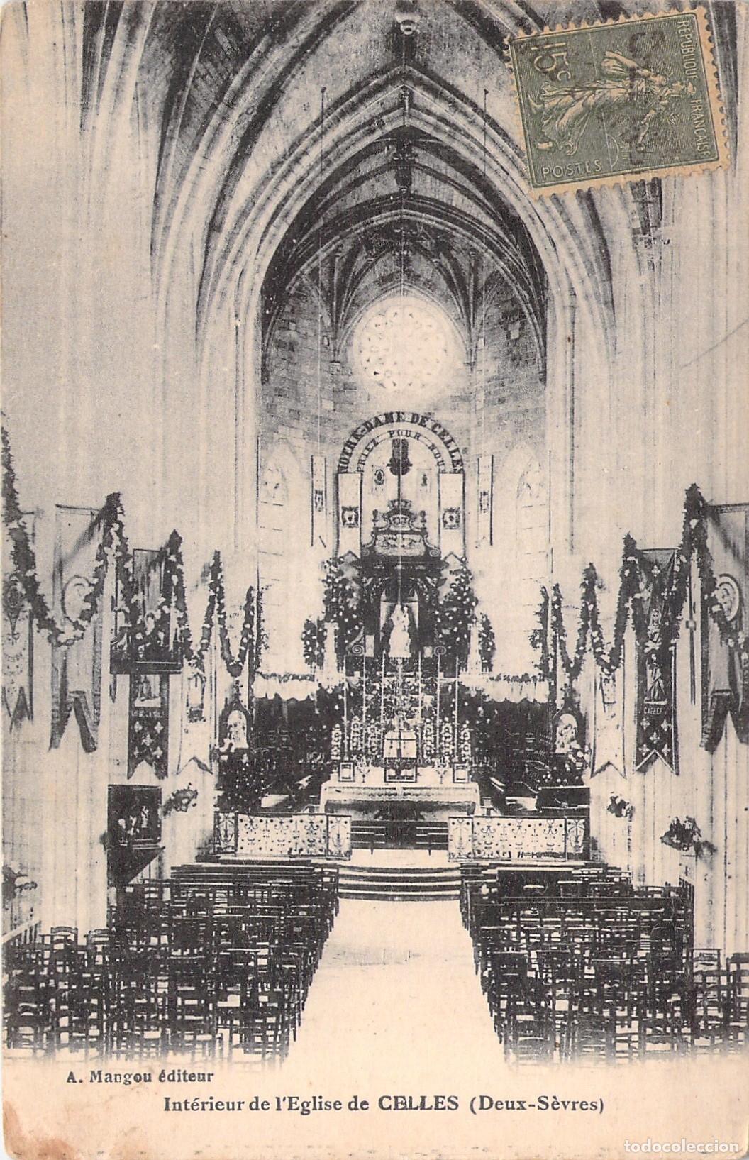 Postales: Postal de la Iglesia de Notre-Dame en Celles, Deux-S&egrave;vres, Francia