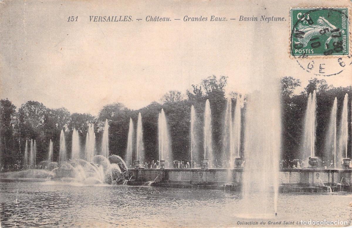 Postais: Postal de Versalles Palacio Grandes Aguas Estanque de Neptuno