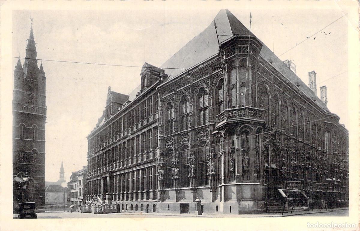 Postales: Postal de Gante, Ayuntamiento y Campanario, B&eacute;lgica
