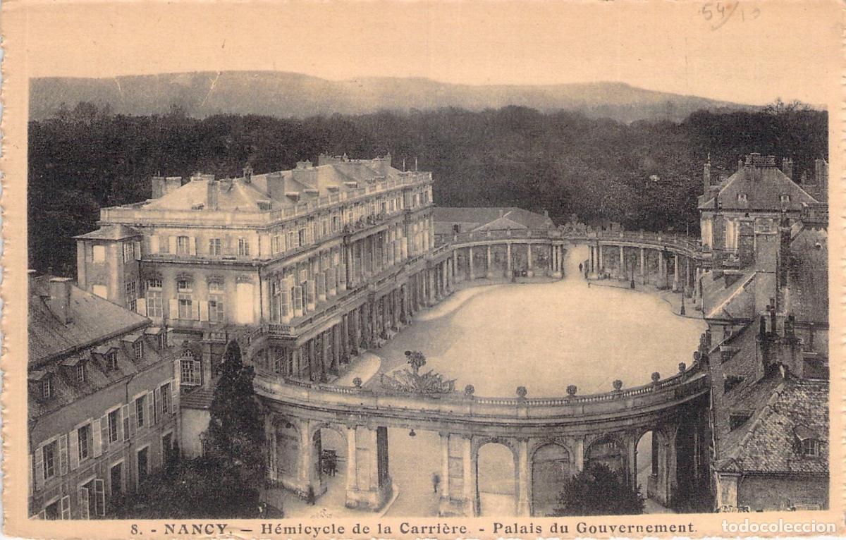 Postales: Postal de H&eacute;micycle de la Carri&egrave;re y Palacio de Gobierno en Nancy, Francia