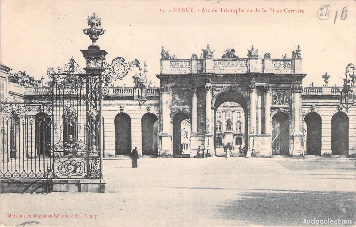 Postales: Postal de Nancy, Arc de Triomphe y Place Carri&egrave;re