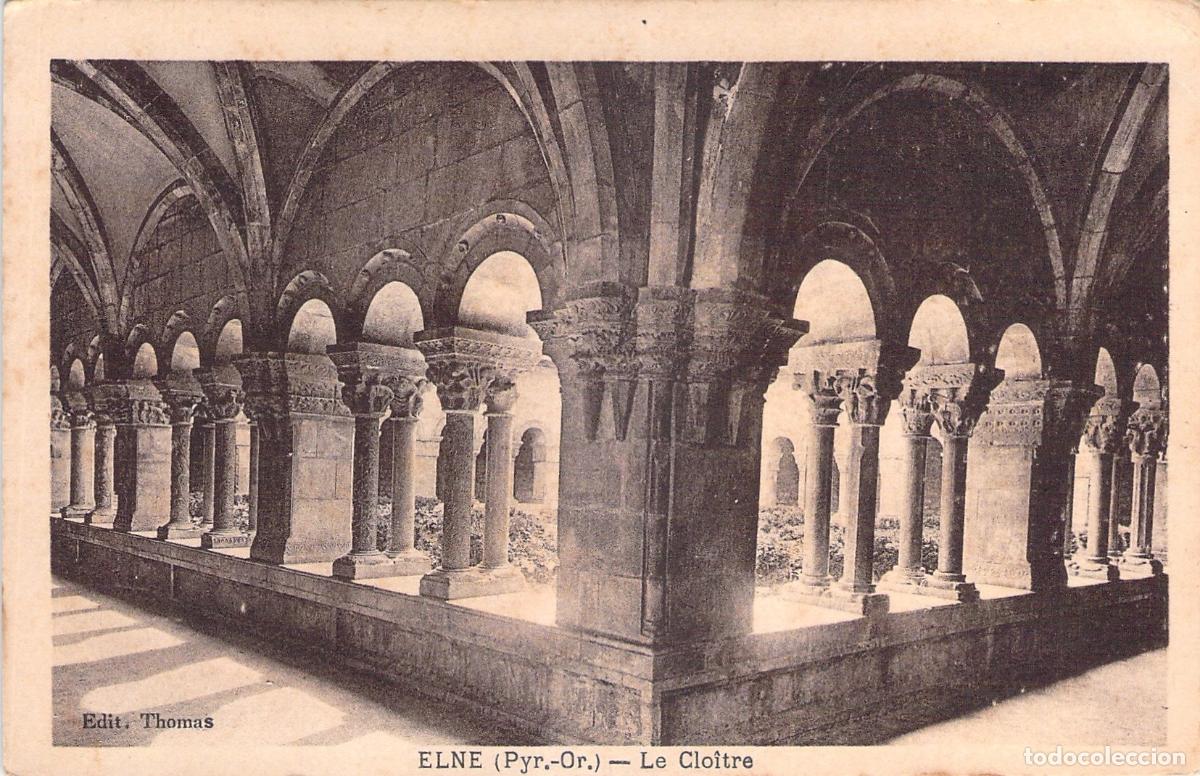Postales: Postal del Claustro de la Catedral de Elne, Francia
