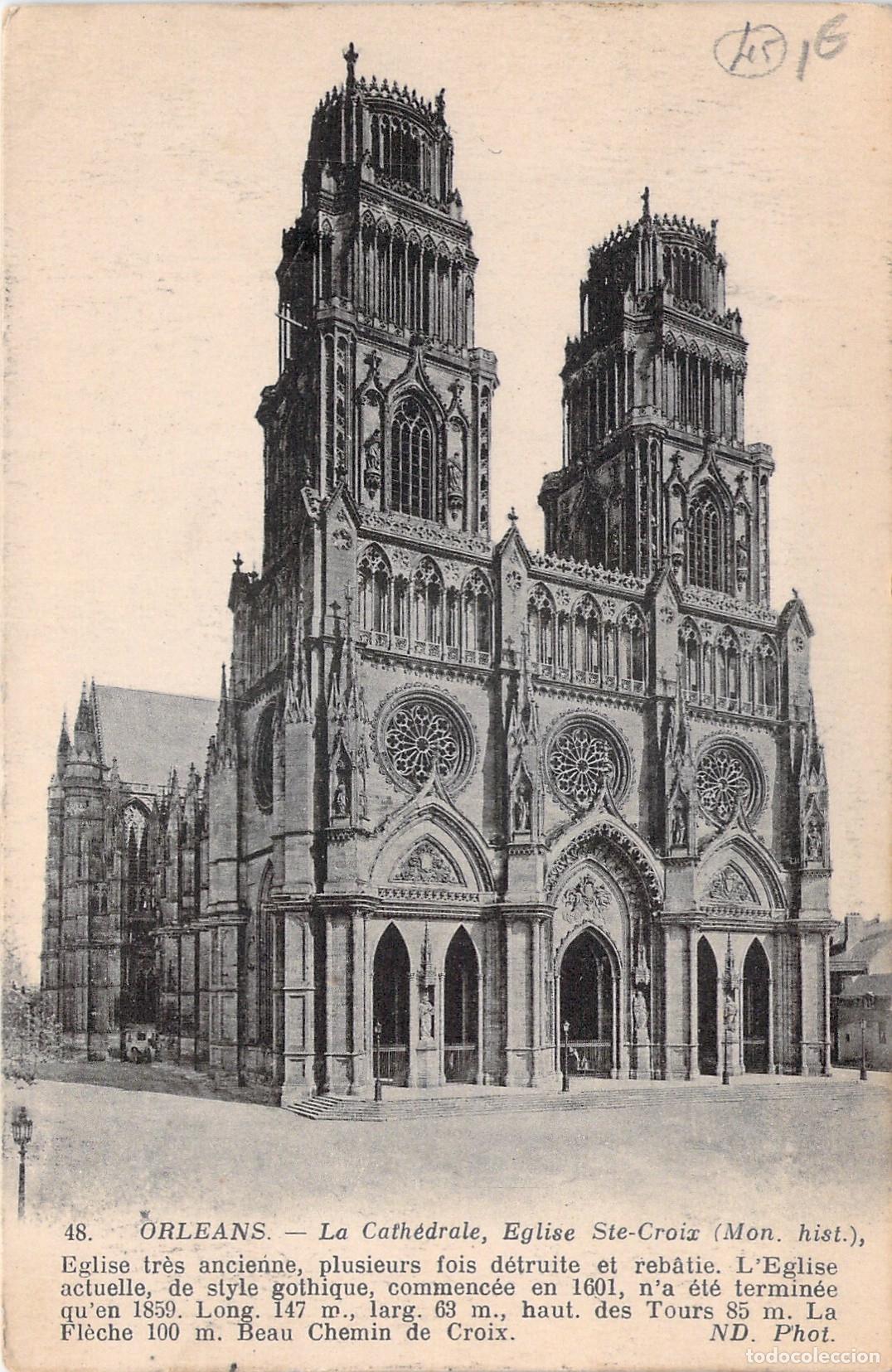 Postales: Postal de la Catedral de la Santa Cruz en Orleans