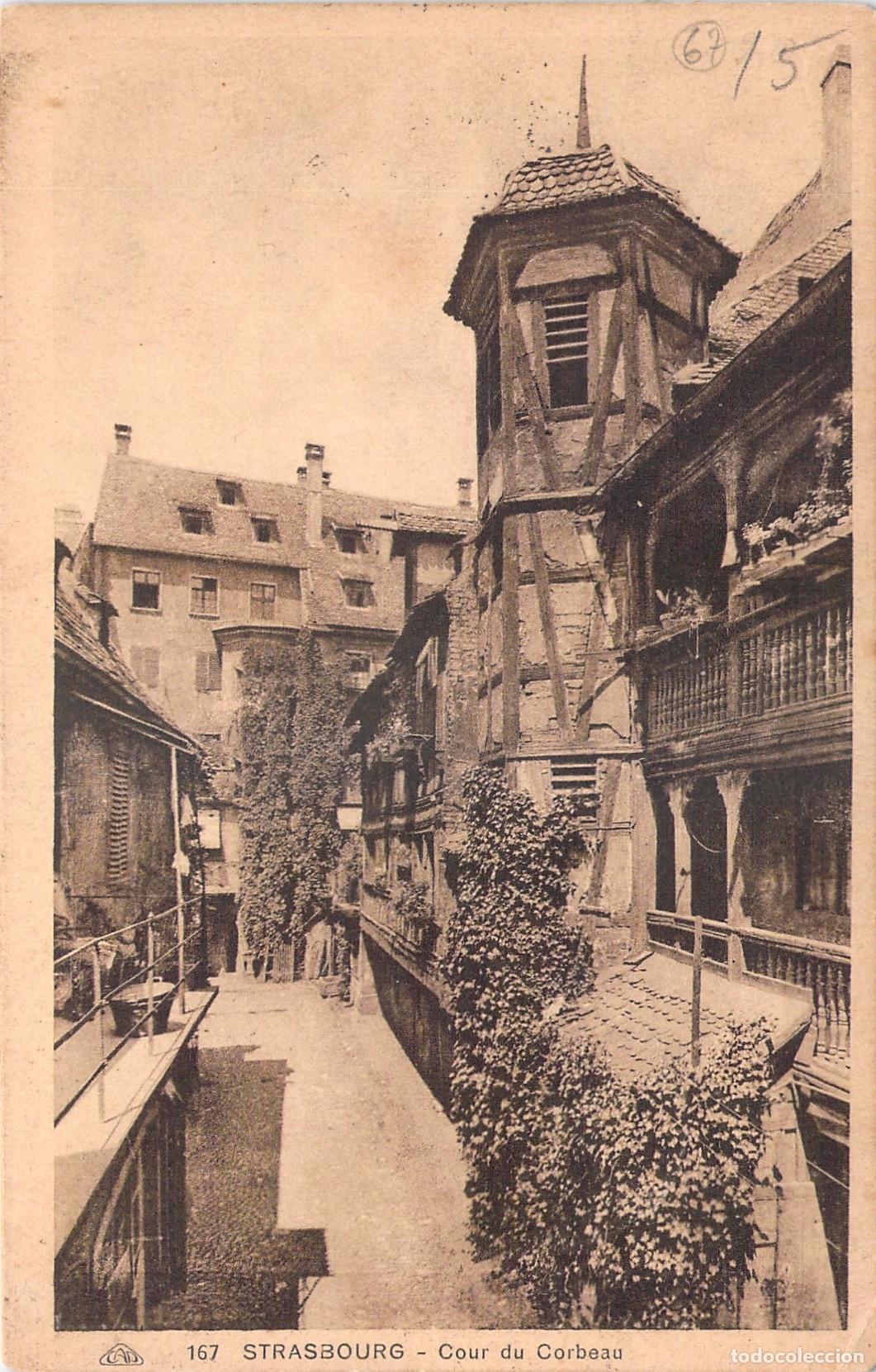Postales: Postal de la Cour du Corbeau en Estrasburgo Francia