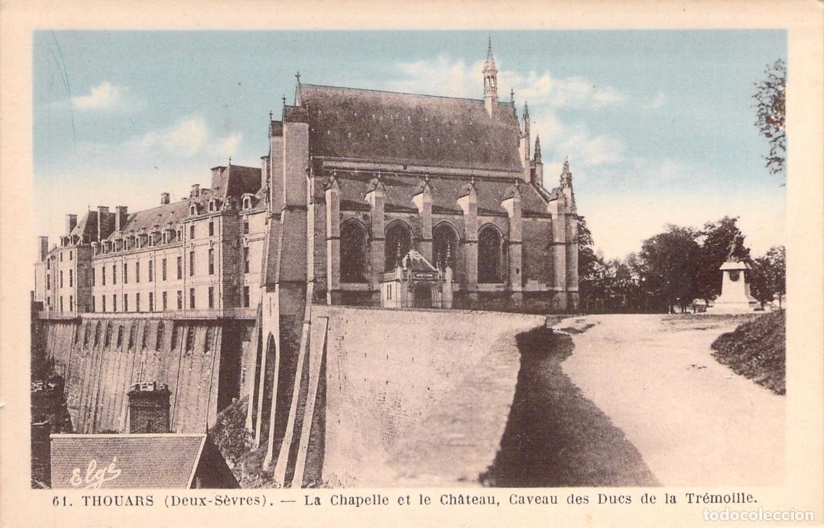 Postales: Postal de la Capilla y el Castillo de Thouars en Deux-S&egrave;vres