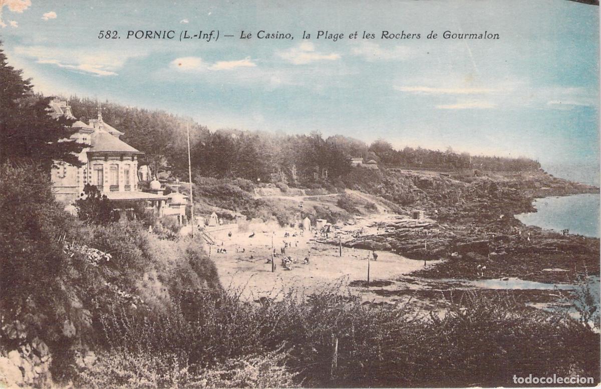 Postcards: Postal de Pornic Casino Playa y Rocas de Gourmalon