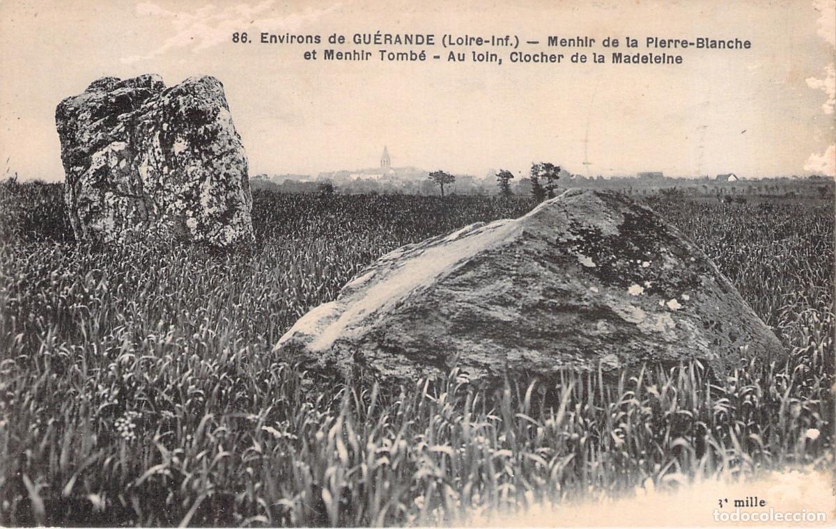 Cartes Postales: Postal de los Menhires de la Pierre-Blanche en Gu&eacute;rande, Francia