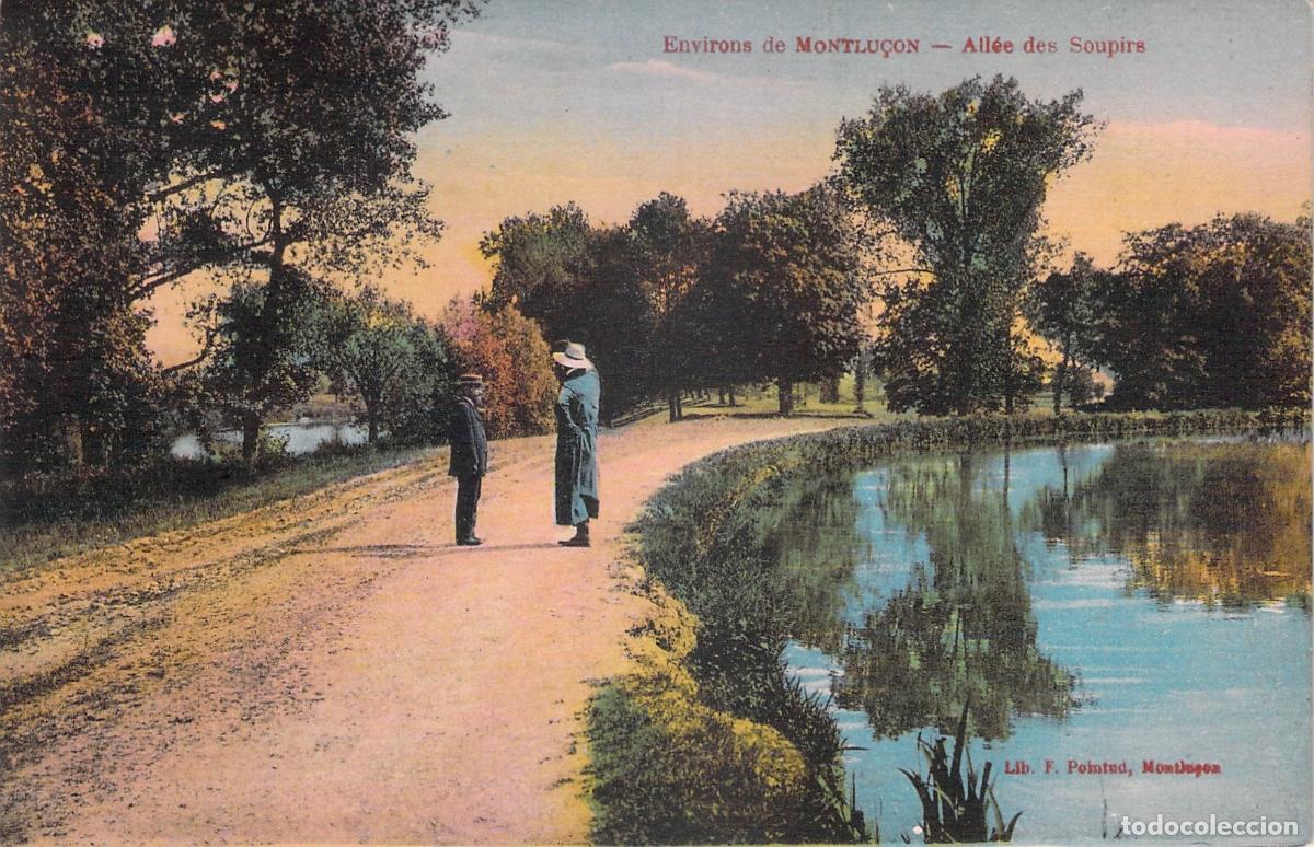Postais: Postal de All&eacute;e des Soupirs en Montlu&ccedil;on, Francia