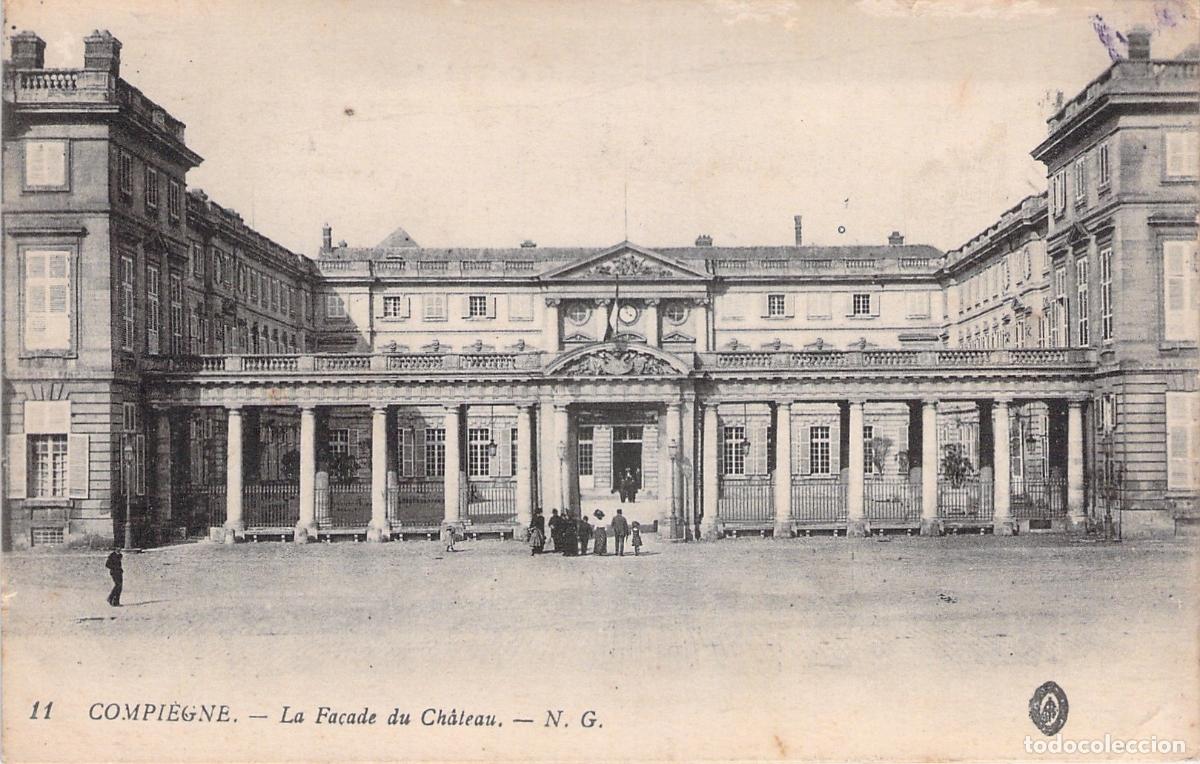 Postais: Postal de la Fachada del Ch&acirc;teau de Compi&egrave;gne, Francia