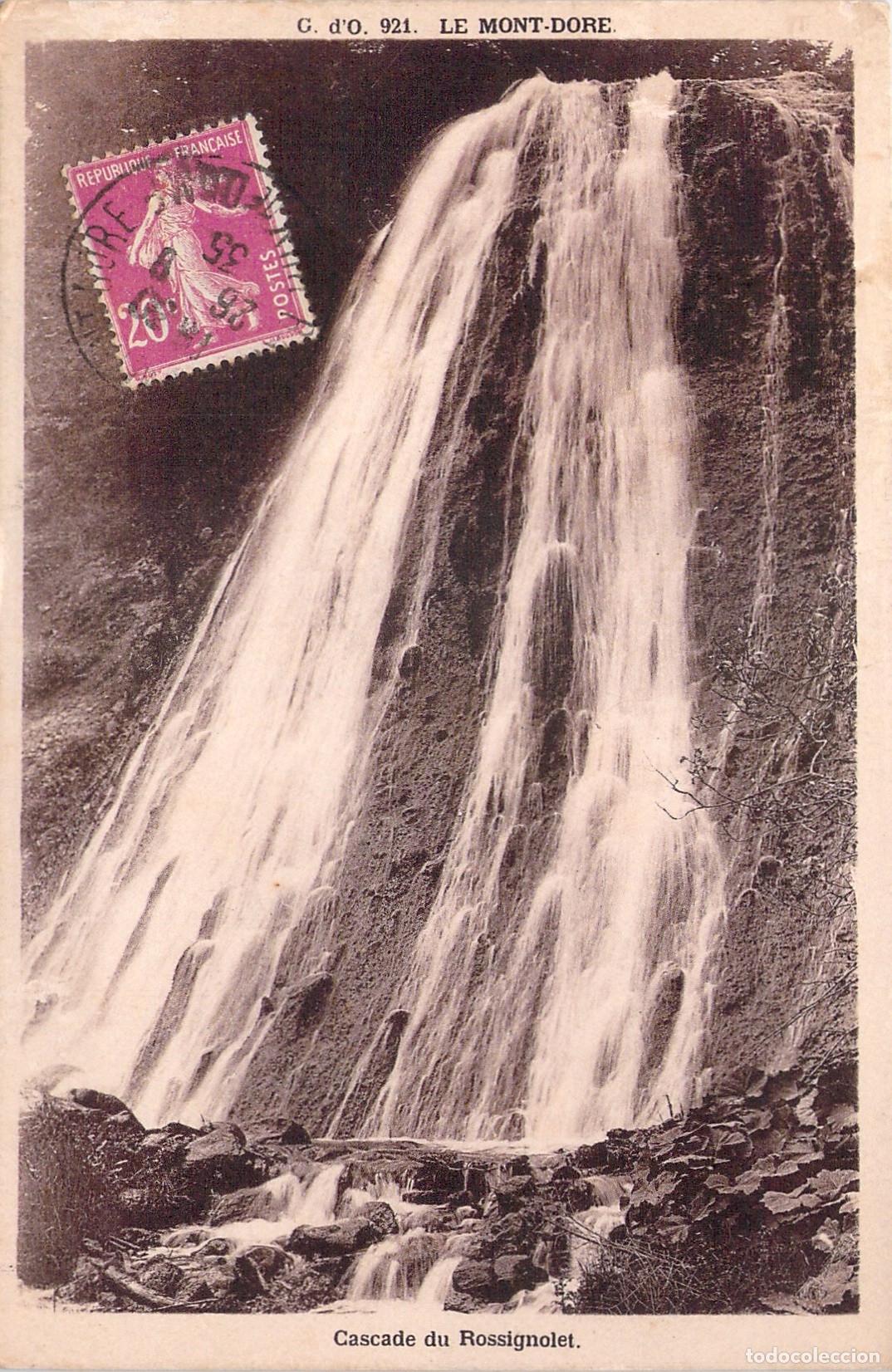 Postales: Postal de la Cascada del Rossignolet en Le Mont-Dore, Francia