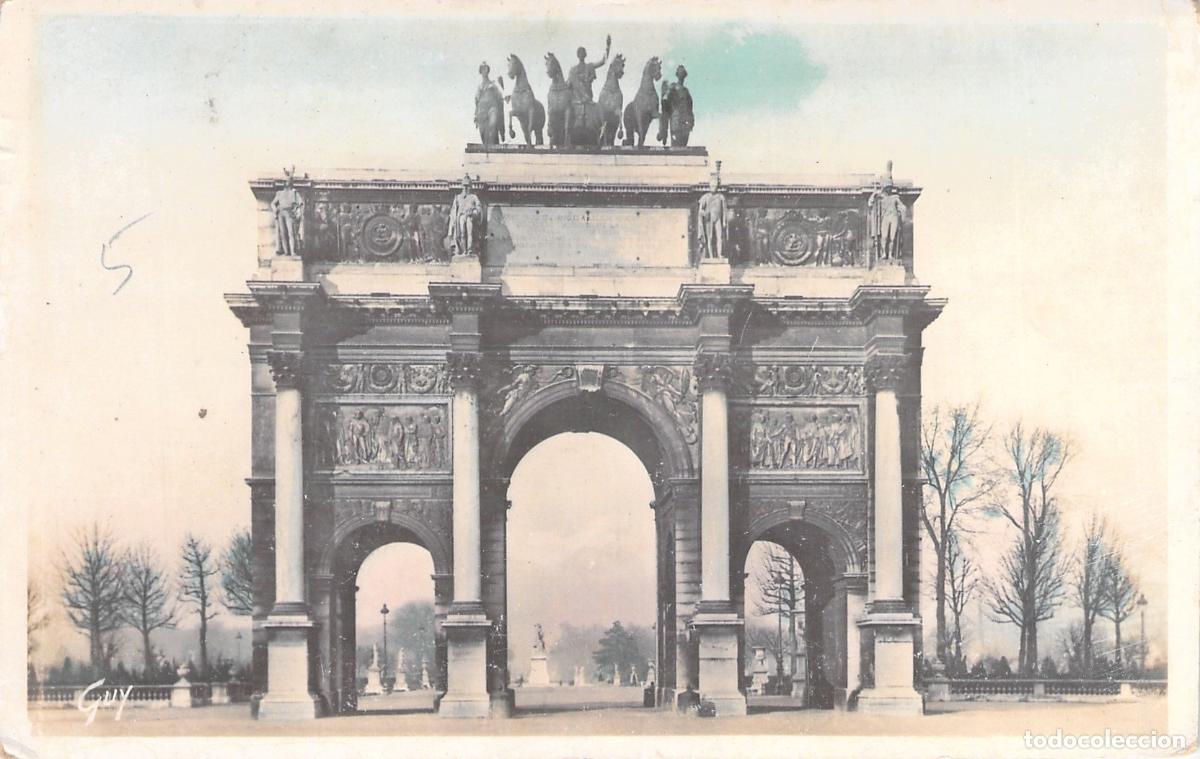 Postales: Postal del Arco de Triunfo del Carrusel en Par&iacute;s, Francia